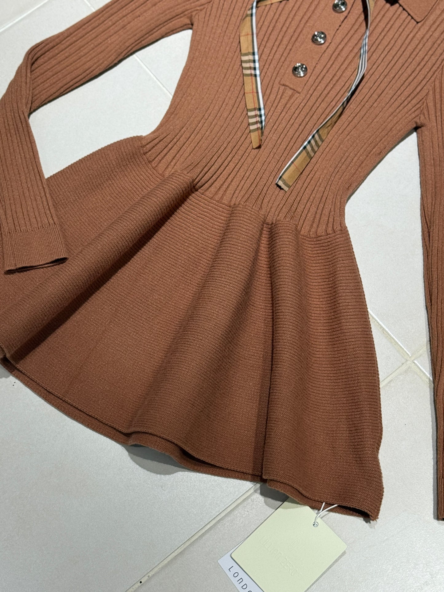 Bow-Tie Knit Mini Dress