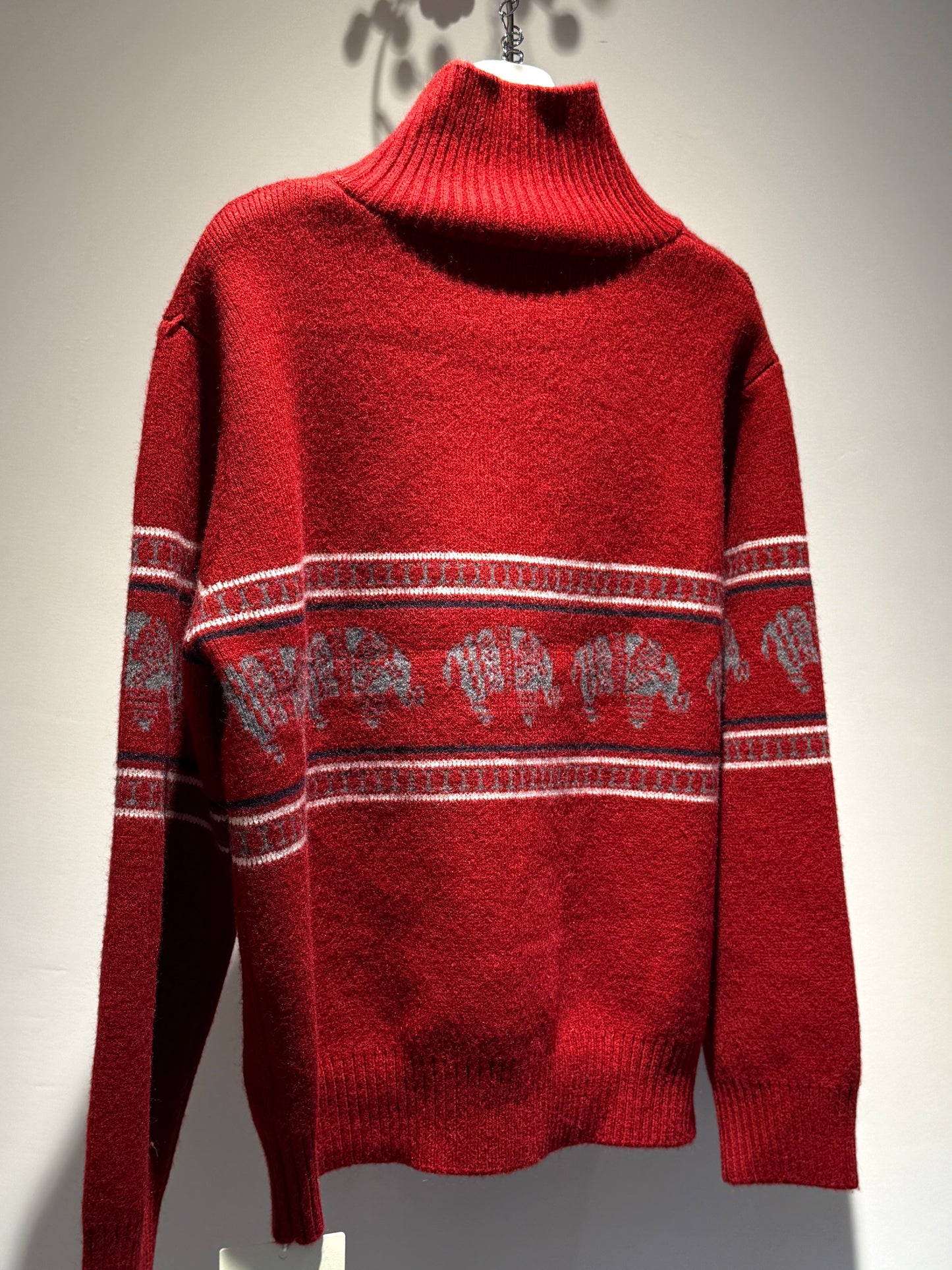 Red Designer Knit Sweater