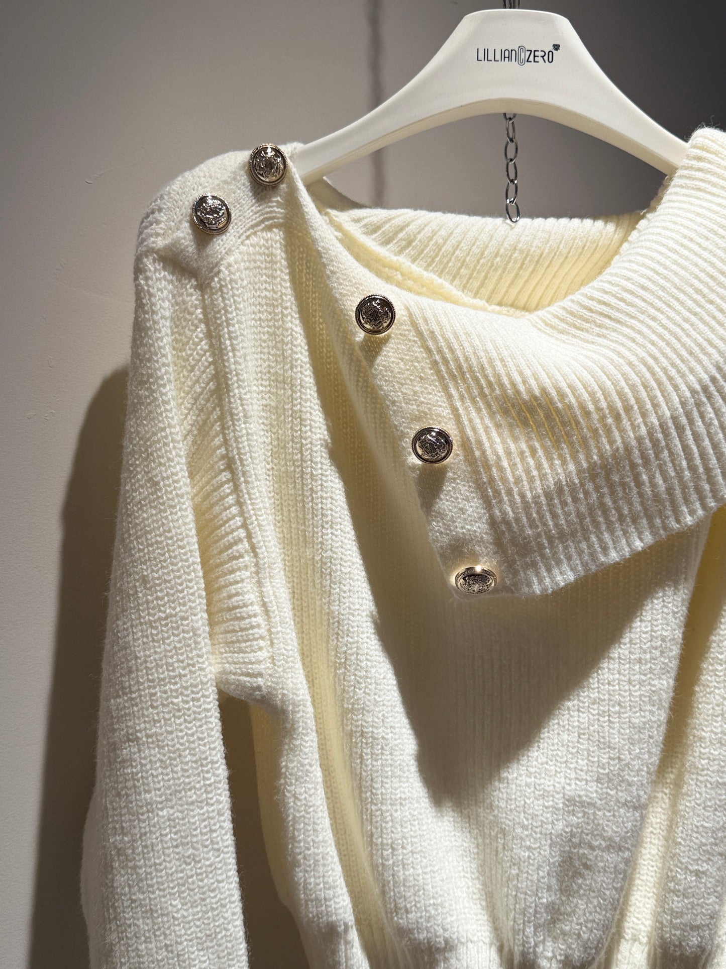 Apricot Collared Long Knit Jumper