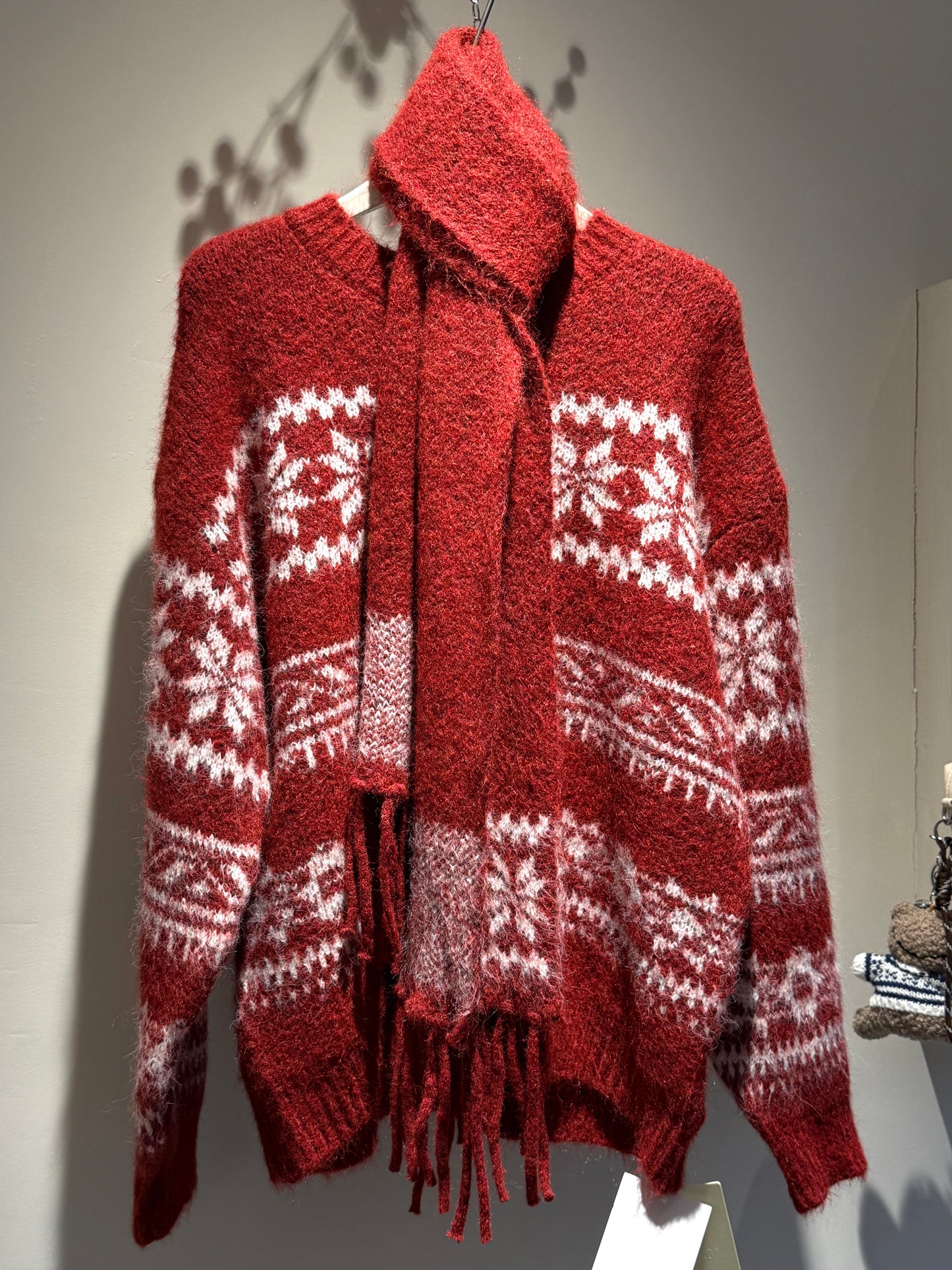 Ruffled Knit Cardigan