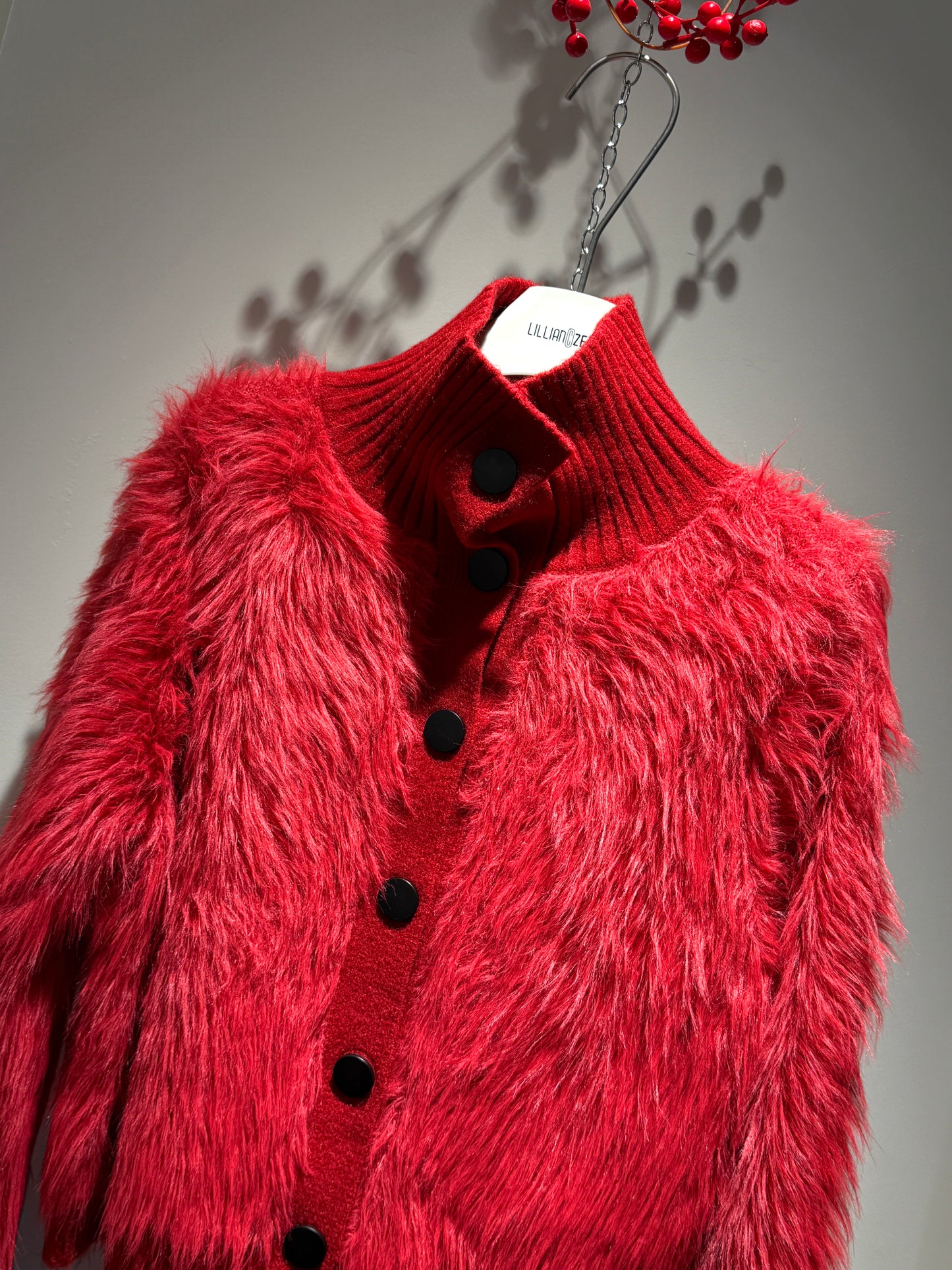 Ruffled Knit Cardigan