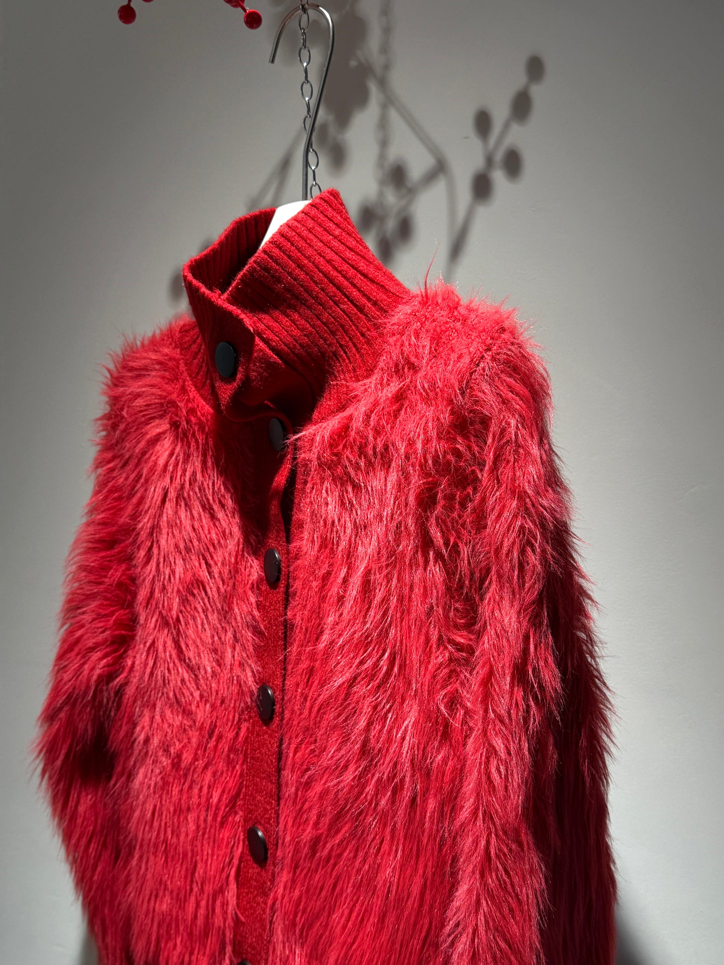 Ruffled Knit Cardigan