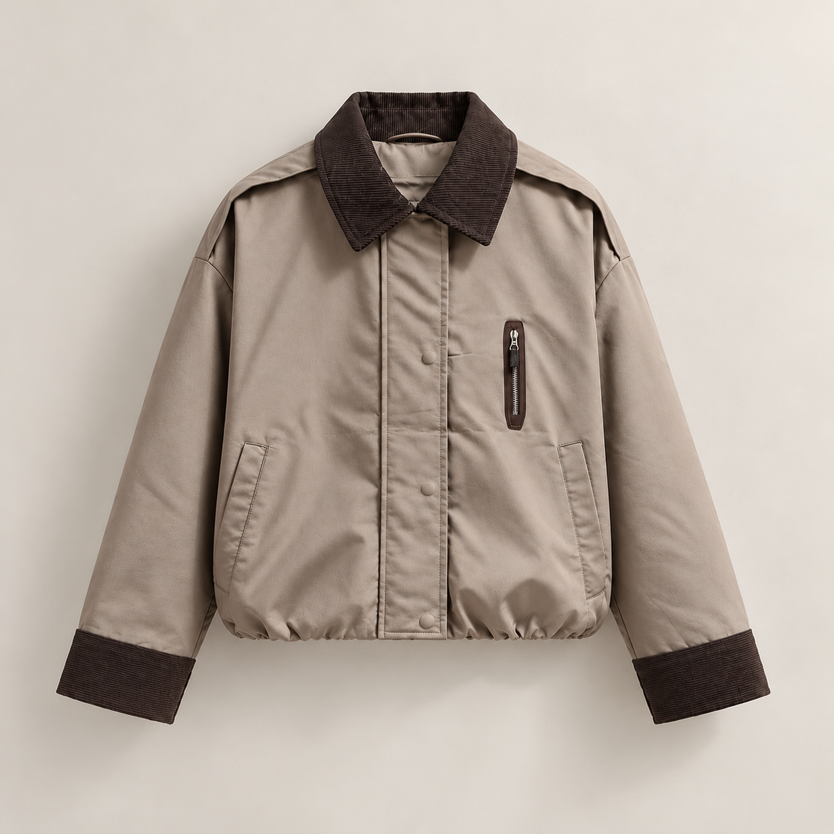 Contrast Collar Utility Jacket