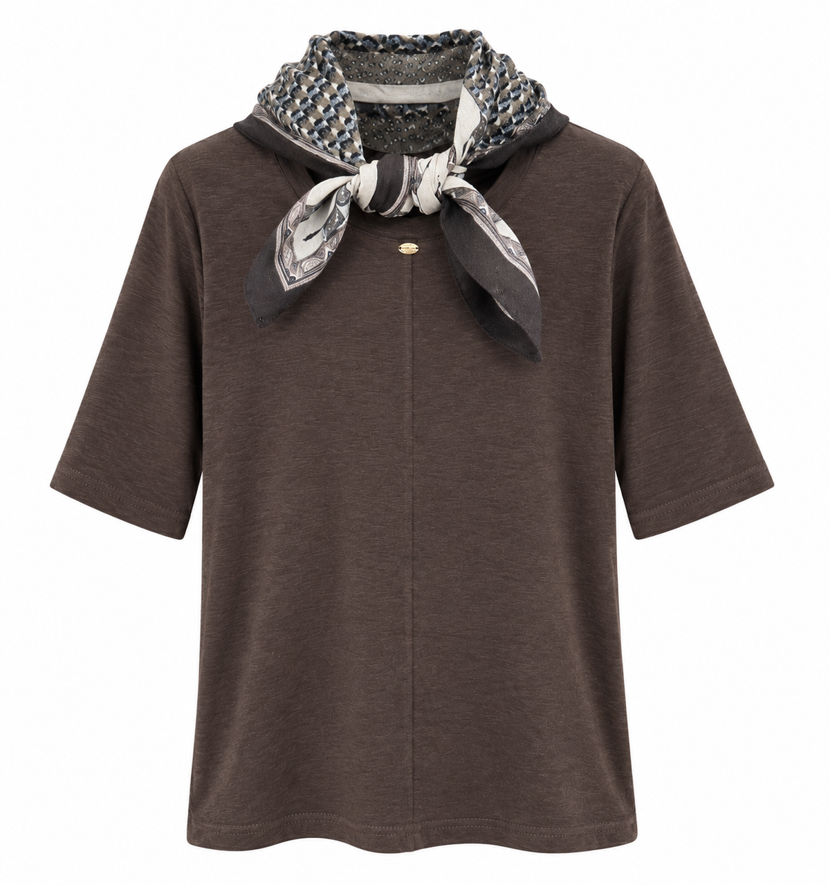 Short Sleeve Top Brown
