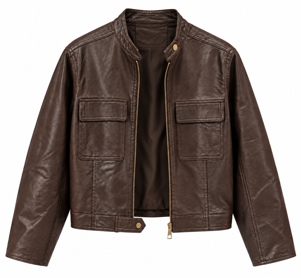 Pocket Faux Leather Jacket