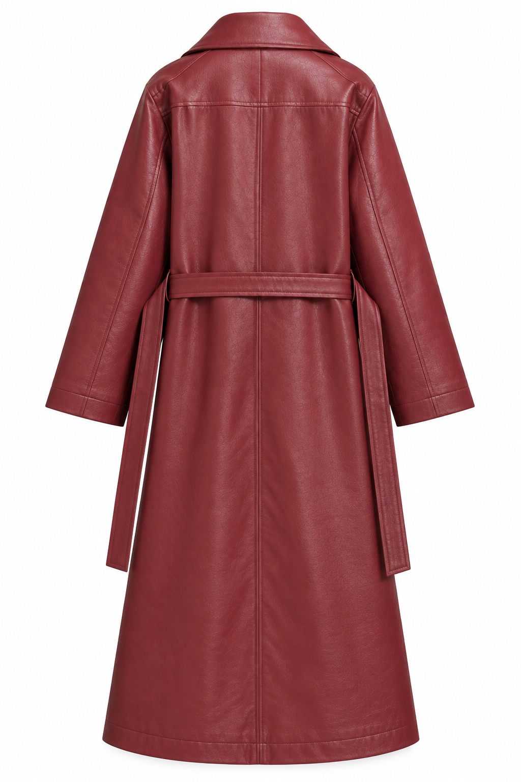 Long Faux Leather Coat