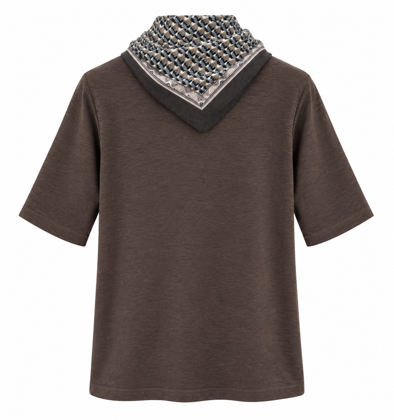 Short Sleeve Top Brown