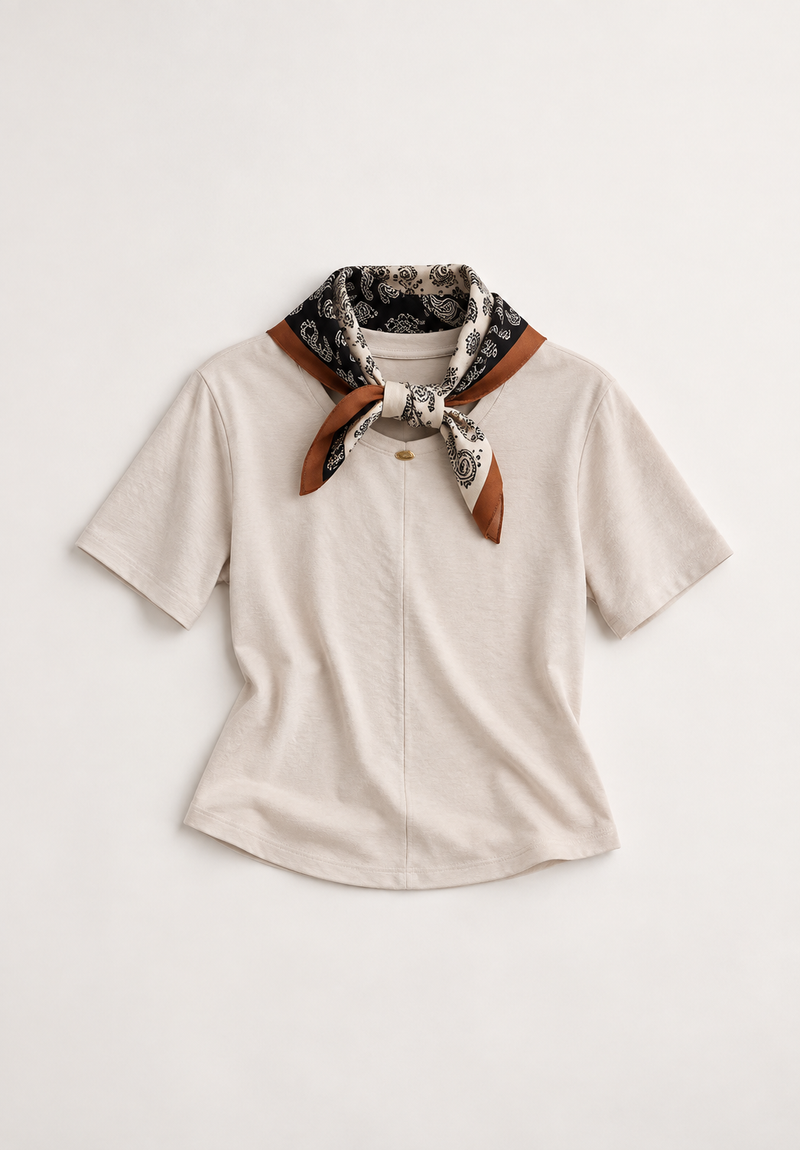 Short Sleeve Top Oatmeal