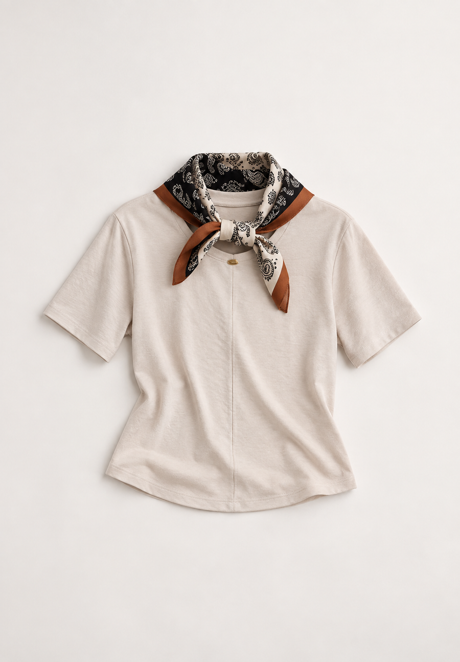 Short Sleeve Top Oatmeal