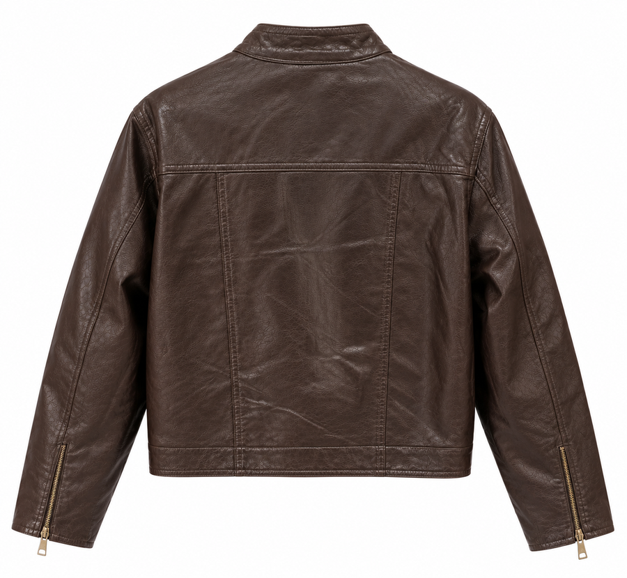 Pocket Faux Leather Jacket