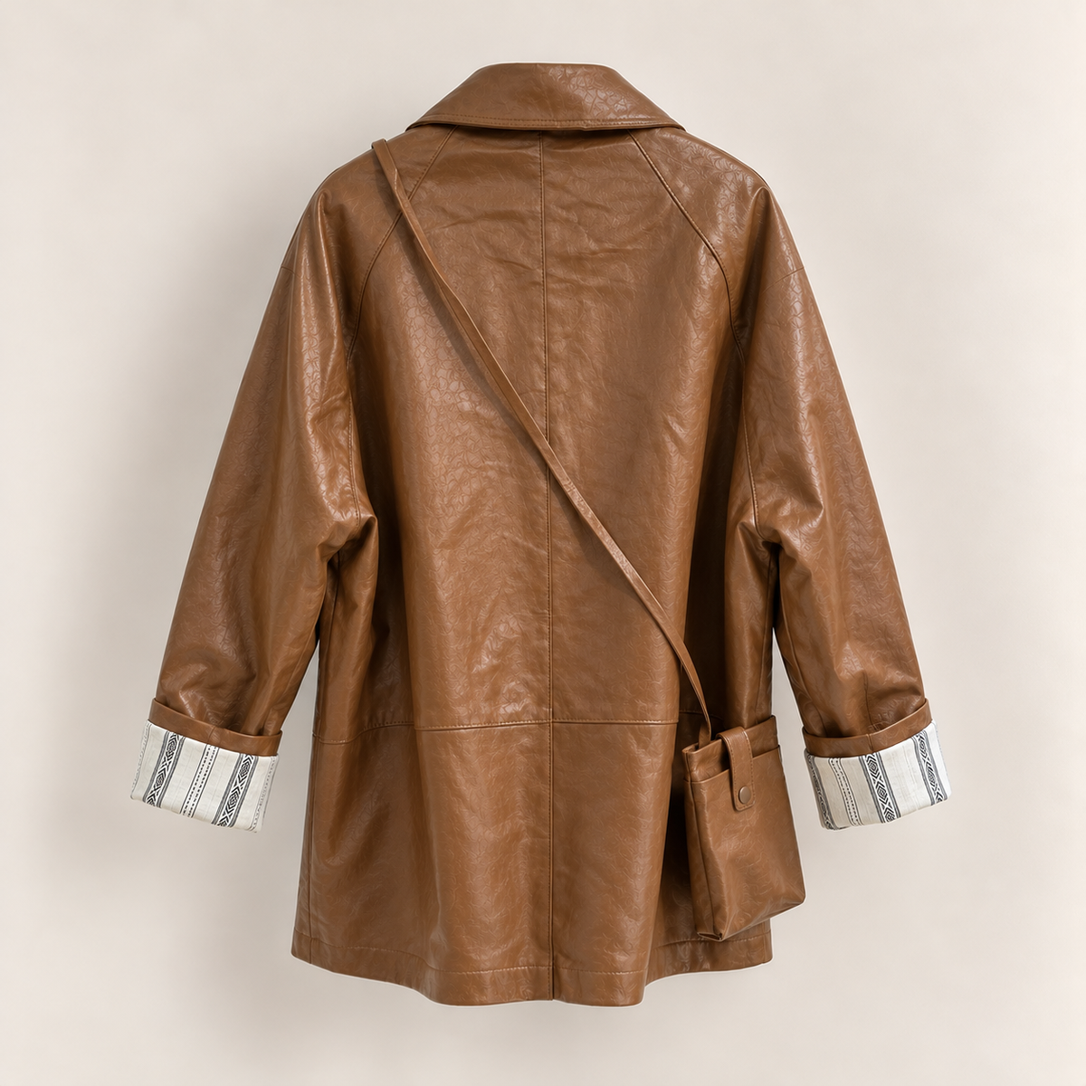 Vintage Leather Longline Jacket