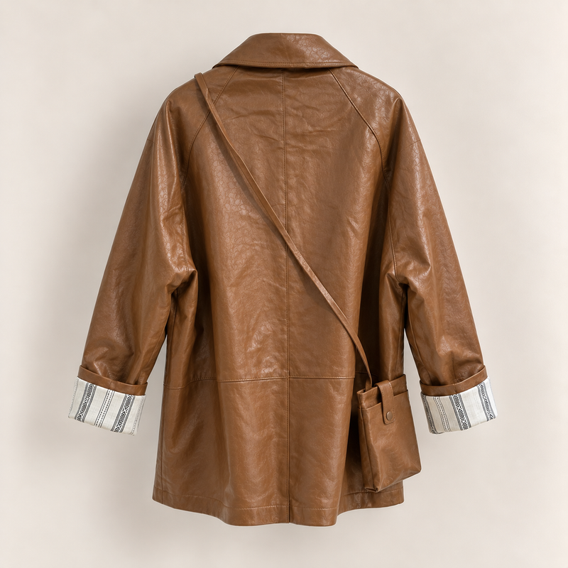 Vintage Leather Longline Jacket