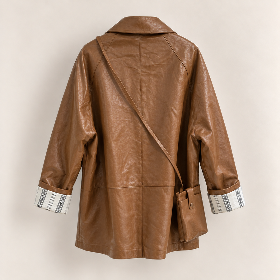 Vintage Leather Longline Jacket