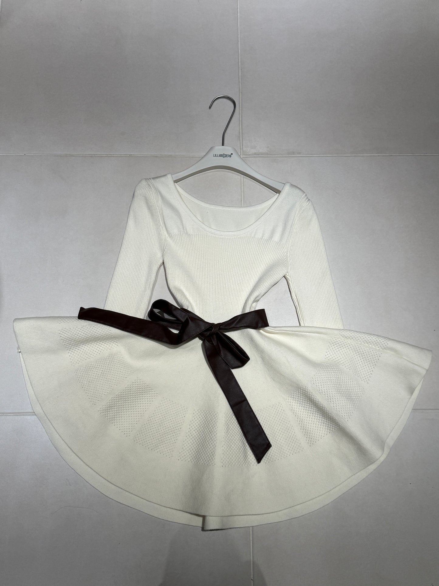 Long-Sleeve Fit-and-Flare Dress