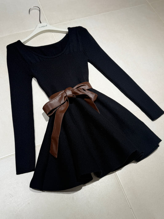 Long-Sleeve Fit-and-Flare Dress