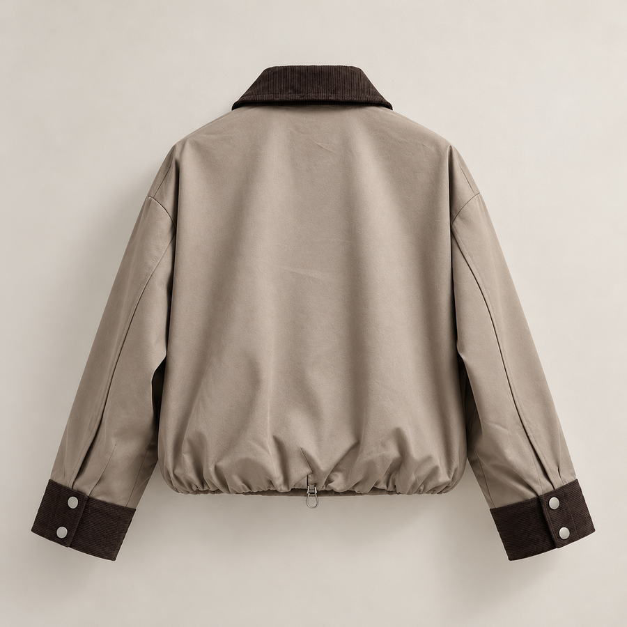 Contrast Collar Utility Jacket
